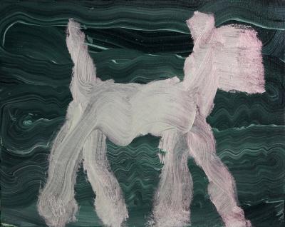 Peter Bela Mayer Dog Pink on Black 11 