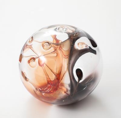 Peter Bramhall Glass Orb Sculpture by Peter Bramhall 1985