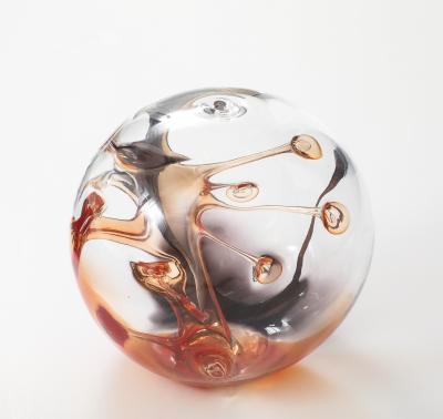 Peter Bramhall Glass Orb Sculpture by Peter Bramhall 1985