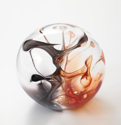 Peter Bramhall Glass Orb Sculpture by Peter Bramhall 1985