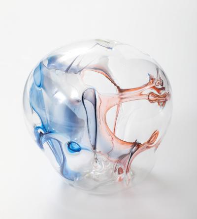 Peter Bramhall Glass Orb Sculpture by Peter Bramhall Signed and Dated 