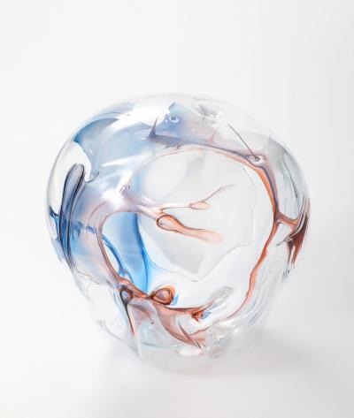 Peter Bramhall Glass Orb Sculpture by Peter Bramhall Signed and Dated 