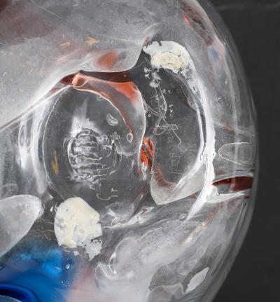 Peter Bramhall Glass Orb Sculpture by Peter Bramhall Signed and Dated 