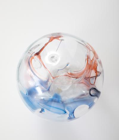 Peter Bramhall Glass Orb Sculpture by Peter Bramhall Signed and Dated 