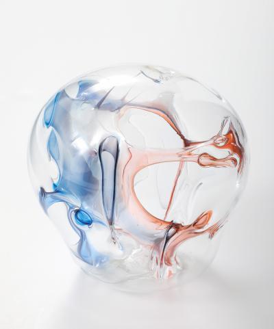 Peter Bramhall Glass Orb Sculpture by Peter Bramhall Signed and Dated 