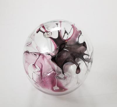 Peter Bramhall Hand Blown Glass Orb Sculpture by Peter Bramhall 