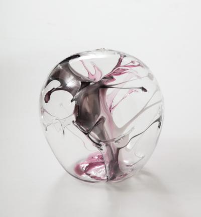 Peter Bramhall Hand Blown Glass Orb Sculpture by Peter Bramhall 