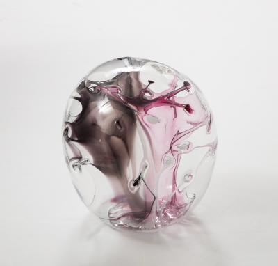 Peter Bramhall Hand Blown Glass Orb Sculpture by Peter Bramhall 