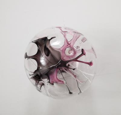 Peter Bramhall Hand Blown Glass Orb Sculpture by Peter Bramhall 