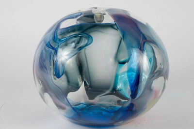 Peter Bramhall Large Glass Orb Sculpture by Peter Bramhall 1994