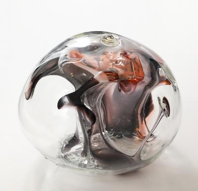 Peter Bramhall Large Peter Bramhall Glass Orb Sculpture 1988