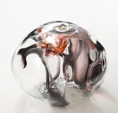 Peter Bramhall Large Peter Bramhall Glass Orb Sculpture 1988