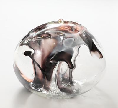 Peter Bramhall Large Peter Bramhall Glass Orb Sculpture 1988
