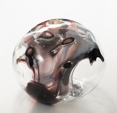 Peter Bramhall Large Peter Bramhall Glass Orb Sculpture 1988