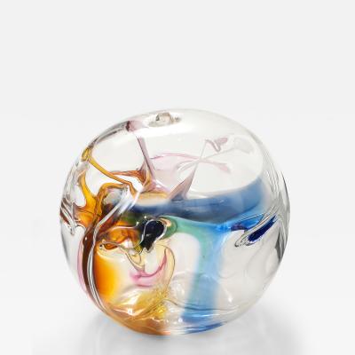 Peter Bramhall Peter Bramhall Glass Orb Sculpture Signed and Dated