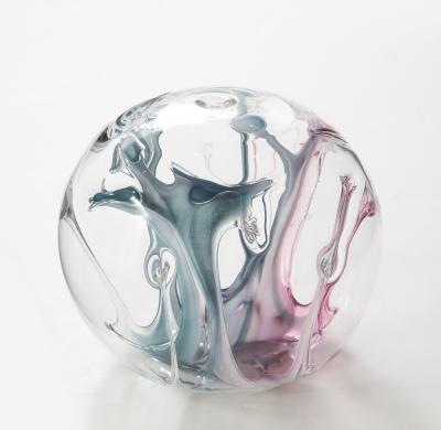 Peter Bramhall Peter Bramhall Magenta Blue Glass Orb