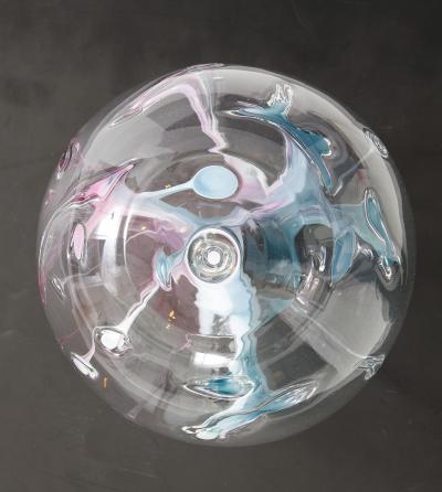 Peter Bramhall Peter Bramhall Magenta Blue Glass Orb