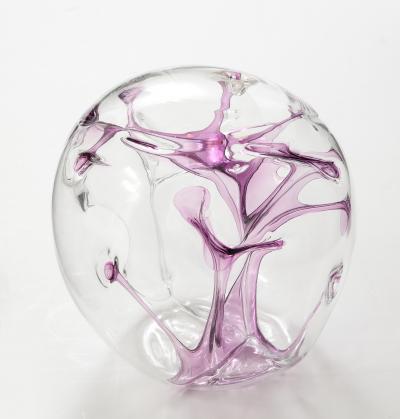 Peter Bramhall Peter Bramhall Violet Clear Glass Orb