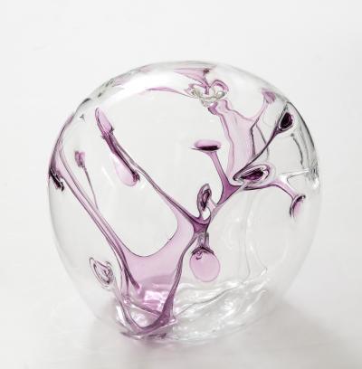 Peter Bramhall Peter Bramhall Violet Clear Glass Orb