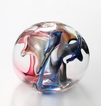 Peter Bramhall Stunning Extra Large PETER BRAMHALL Glass Orb Sculpture 1996