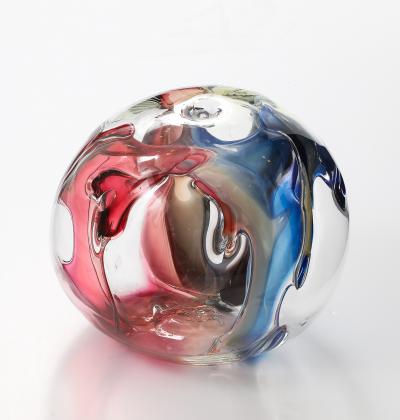 Peter Bramhall Stunning Extra Large PETER BRAMHALL Glass Orb Sculpture 1996