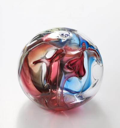 Peter Bramhall Stunning Extra Large PETER BRAMHALL Glass Orb Sculpture 1996
