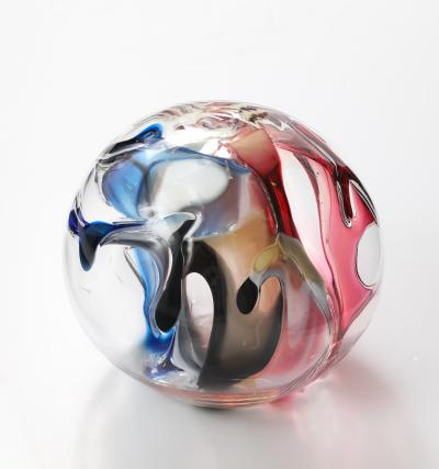 Peter Bramhall Stunning Extra Large PETER BRAMHALL Glass Orb Sculpture 1996