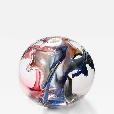 Peter Bramhall Stunning Extra Large PETER BRAMHALL Glass Orb Sculpture 1996