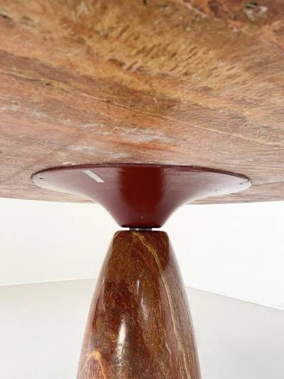 Peter Draenert Mid Century Modern Red Travertine Dining Table Finale by Peter Draenert