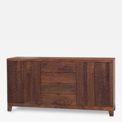 Peter Glassford Dimple Cabinet by Peter Glassford Parota Hardwood and Brass Hardware 