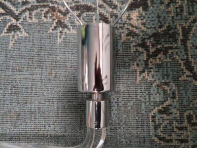 Peter Hamburger Pair of 1970s Peter Hamburger Lucite and Chrome Wall Mounted Wall Sconces