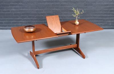 Peter Hayward Mid Century Modern Butterfly Leaf Dining Table by Peter Hayward