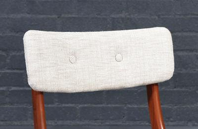 Peter Hayward Mid Century Modern Teak Tweed Dining Chairs by Peter Hayward