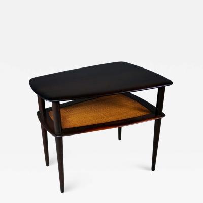 Peter Hvidt Orla M lgaard Nielsen Hvidt M lgaard Nielsen Walnut Rush Side Table 1960s