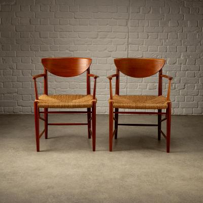 Peter Hvidt Orla M lgaard Nielsen Set of 10 Model 317 316 Dining Chairs and Stools by Hvidt and M lgaard Nielsen