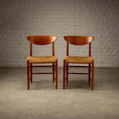 Peter Hvidt Orla M lgaard Nielsen Set of 10 Model 317 316 Dining Chairs and Stools by Hvidt and M lgaard Nielsen