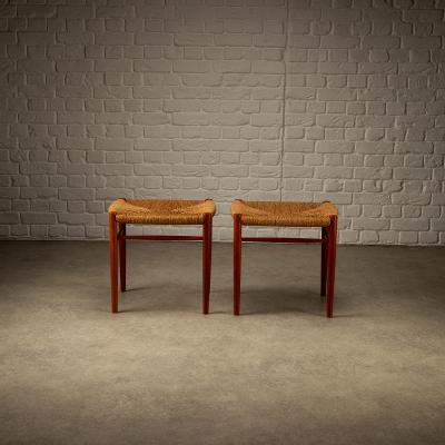 Peter Hvidt Orla M lgaard Nielsen Set of 10 Model 317 316 Dining Chairs and Stools by Hvidt and M lgaard Nielsen