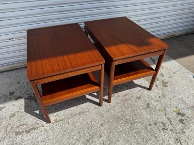 Peter Hvidt Pair of Peter Hvidt for Frances and Sons Teak End Tables
