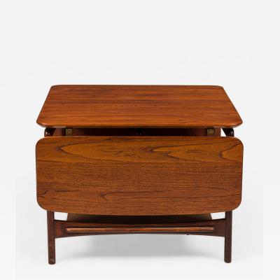 Peter Hvidt Peter Hvidt DanishDrop Leaf Square Teak End Side Tables