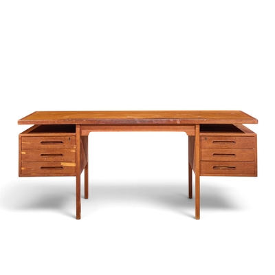 Peter Hvidt Peter Hvidt Style Mid Century Danish Teak Executive Desk