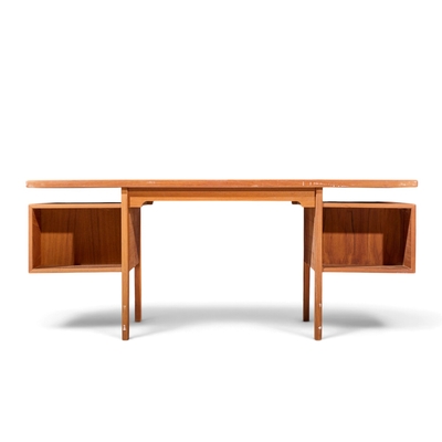 Peter Hvidt Peter Hvidt Style Mid Century Danish Teak Executive Desk