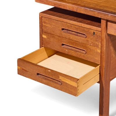 Peter Hvidt Peter Hvidt Style Mid Century Danish Teak Executive Desk