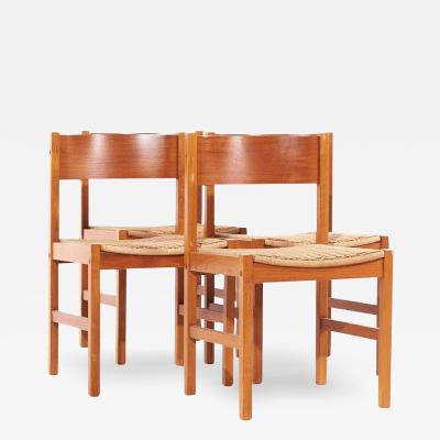 Peter Hvidt Peter Hvidt Style Mid Century Teak Dining Chairs Set of 4