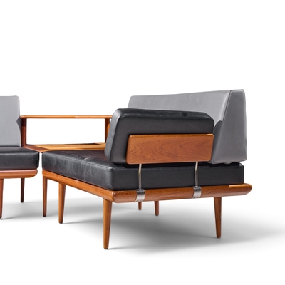 Peter Hvidt Peter Hvidt for France S ns Minerva Danish Teak Three Piece Sectional Sofa