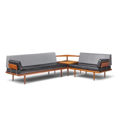 Peter Hvidt Peter Hvidt for France S ns Minerva Danish Teak Three Piece Sectional Sofa