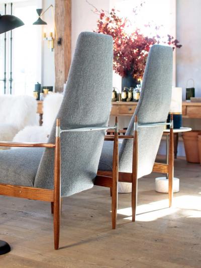 Peter Hvidt TALL DANISH LOUNGE CHAIRS