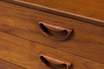 Peter Hvidt for S borg M bler Danish Mid Century Teak Cabinet with Small Tambour