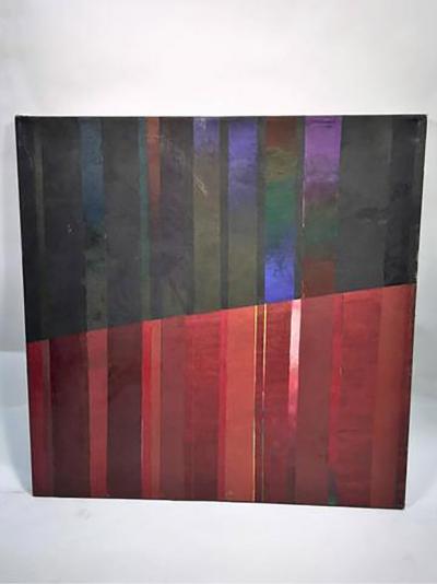 Peter Kopf Large Modern Colorful Striped Paintings by Peter Kopf
