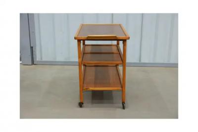 Peter Kraft Brazilian Modern Bar Cart in Hardwood by Peter Kraft 1960s