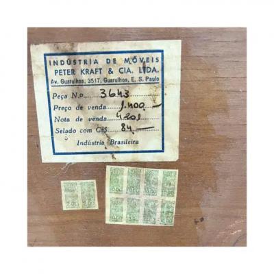 Peter Kraft Brazilian Modern Bar Cart in Hardwood by Peter Kraft 1960s